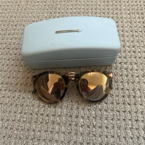 Karen Walker Tortoiseshell Sunglasses with Gold Mirrored Lenses